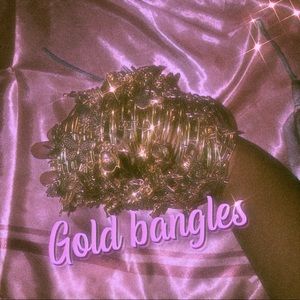 Gold bangles for $5!💕